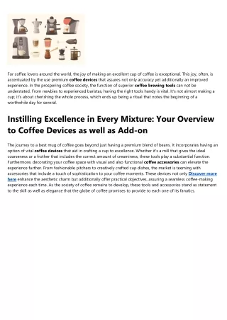 for coffee lovers around the world