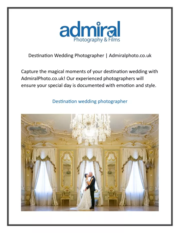 destination wedding photographer admiralphoto