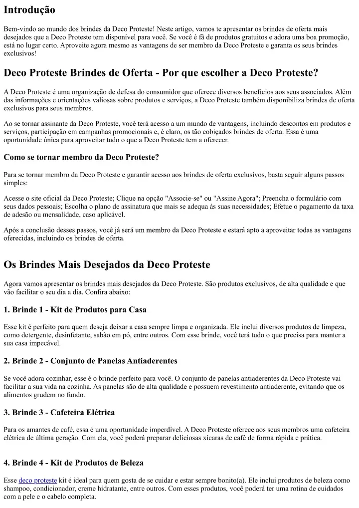 Ppt Os Brindes Mais Desejados Da Deco Proteste Est O Esperando Por Voc Aproveite Powerpoint