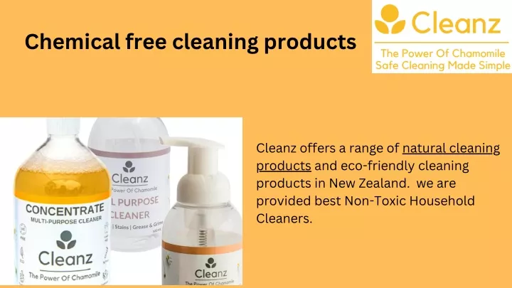 chemical free cleaning products