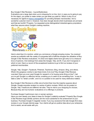 Buy Google 5 Star Reviews – buyverifiedreviews