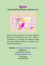 Buy Sexual Wellness Products  Hellonancy.com - slide 1