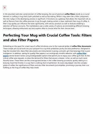 in the abundant and also varied domain of coffee