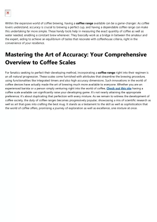 within the expansive world of coffee brewing