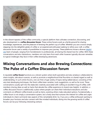 in the vibrant tapestry of the coffee community