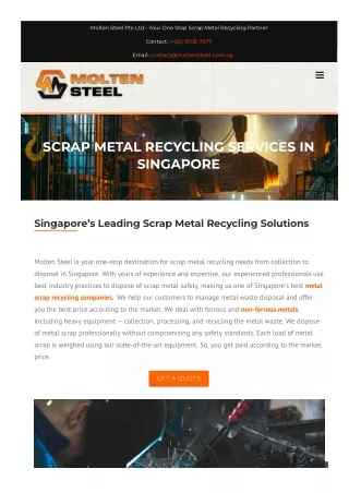 Scrap Metal Collection Services in Singapore