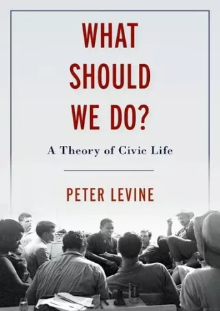 get [PDF] Download What Should We Do?: A Theory of Civic Life