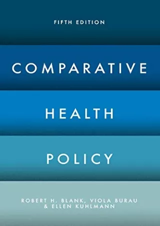 Download Book [PDF] Comparative Health Policy