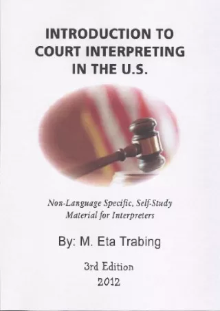Download Book [PDF] Introduction to Court Interpreting in the U.S.