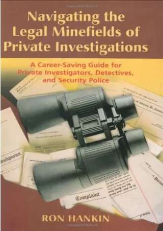 get [PDF] Download Navigating The Legal Minefield of Private Investigations
