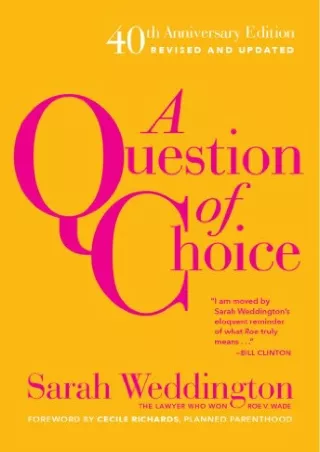 PDF_ A Question of Choice: Roe v. Wade 40th Anniversary Edition