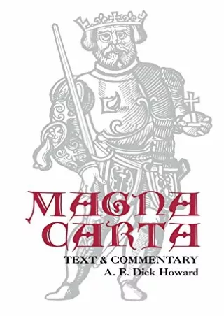 [PDF READ ONLINE] Magna Carta: Text and Commentary
