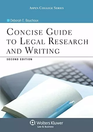 PDF/READ Concise Guide To Legal Research and Writing, Second Edition (Aspen College)