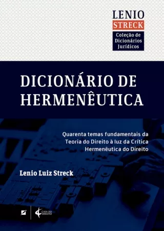 [PDF] DOWNLOAD Dicionário de Hermenêutica (Coleção de Dicionários Jurídicos) (Portuguese