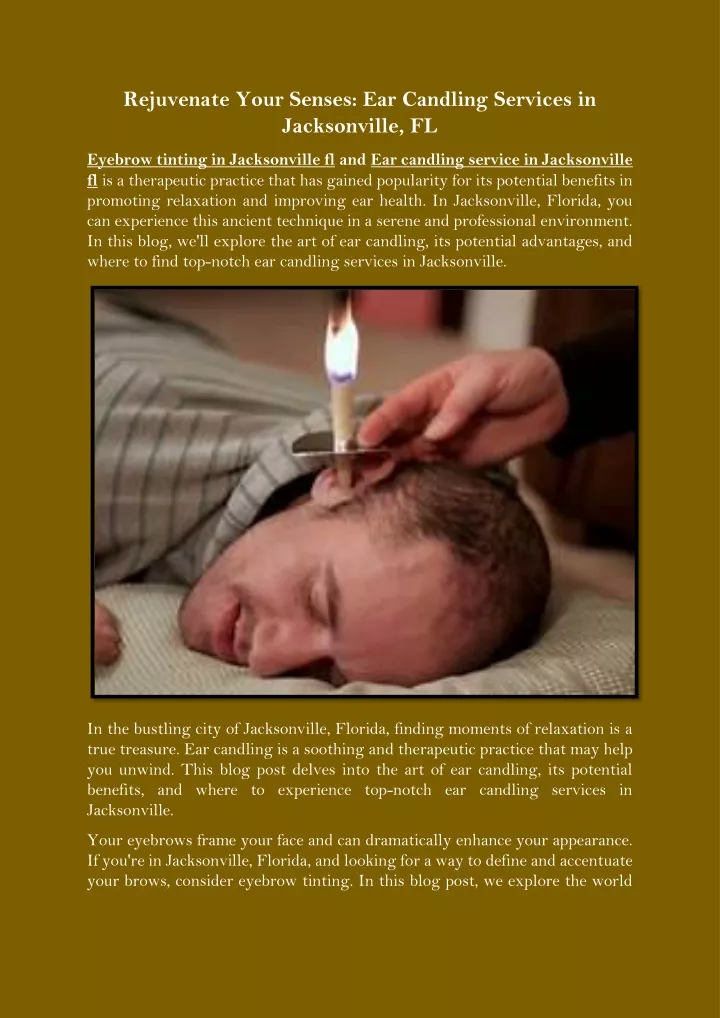 rejuvenate your senses ear candling services