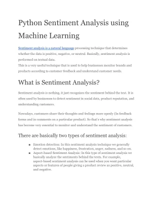 python sentiment analysis using