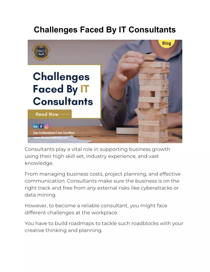 challenges faced by it consultants