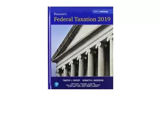 PDF read online Pearson s Federal Taxation 2019 Individuals full