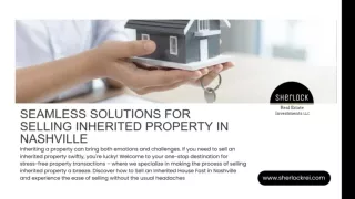 Seamless Solutions for Selling Inherited Property in Nashville