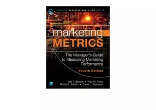 Download PDF Marketing Metrics Pearson Business Analytics Series  for ipad