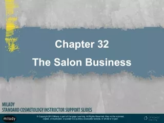 Chapter 32 The Salon Business