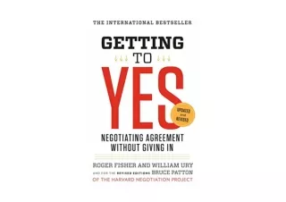 Download Getting to Yes Negotiating Agreement Without Giving In full