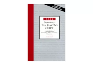 Kindle online PDF 2000 International Tax Havens Guide The Professional s Source