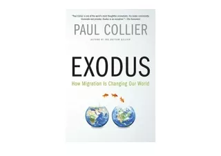 PDF read online Exodus How Migration is Changing Our World for android