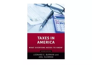 Ebook download Taxes in America What Everyone Needs to KnowR free acces