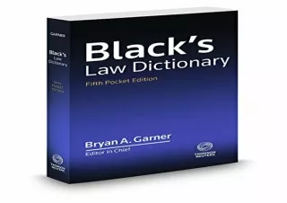 READ EBOOK [PDF] Black’s Law Dictionary, Pocket, 5th Edition