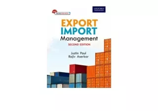 PDF read online Export Import Management free acces