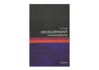 Download PDF Development A Very Short Introduction Very Short Introductions  for