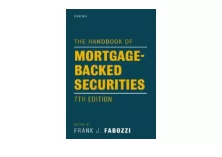 Kindle online PDF The Handbook of Mortgage Backed Securities 7th Edition free ac