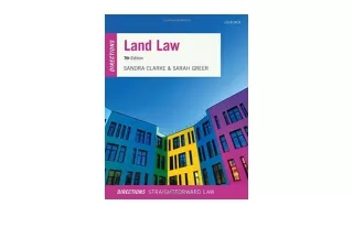 Kindle online PDF Land Law Directions unlimited
