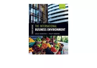 Ebook download The International Business Environment 4e unlimited