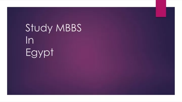 study mbbs in egypt
