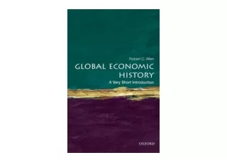 PDF read online Global Economic History A Very Short Introduction unlimited