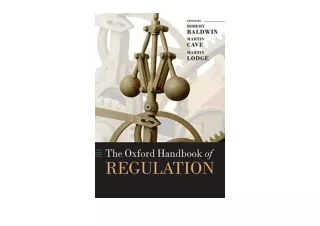 PDF read online The Oxford Handbook of Regulation Oxford Handbooks  free acces