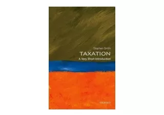 Kindle online PDF Taxation A Very Short Introduction Very Short Introductions  u