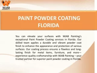 Paint Powder Coating Florida