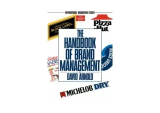 Download PDF The Handbook of Brand Management The Economist Books International