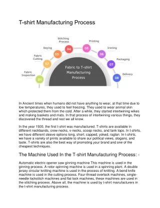 T-Shirt Manufacturing Process