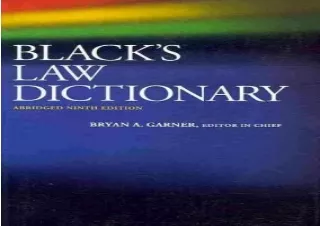 [EPUB] DOWNLOAD Black's Law Dictionary, Abridged, 9th