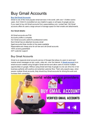 Buy Gmail Accounts