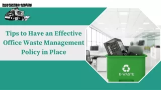 Tips to Have an Effective Office Waste Management Policy in Place