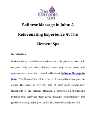 Ballinese Massage In Juhu Call-7028064889