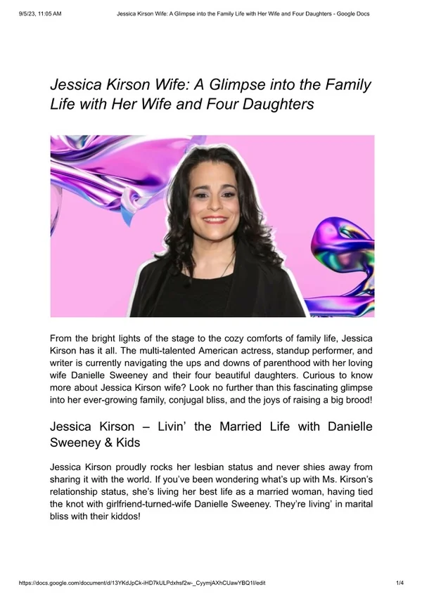 PPT - Jessica Kirson Wife: A Glimpse into the Family Life with Her Wife