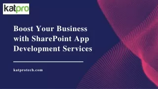 Boost Your Business with SharePoint App Development Services