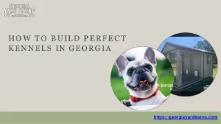 h o w t o b u i l d p e r f e c t kennels in georgia