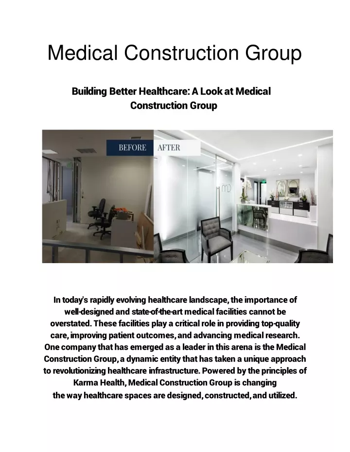 medical construction group